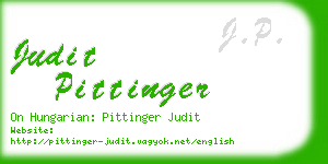 judit pittinger business card